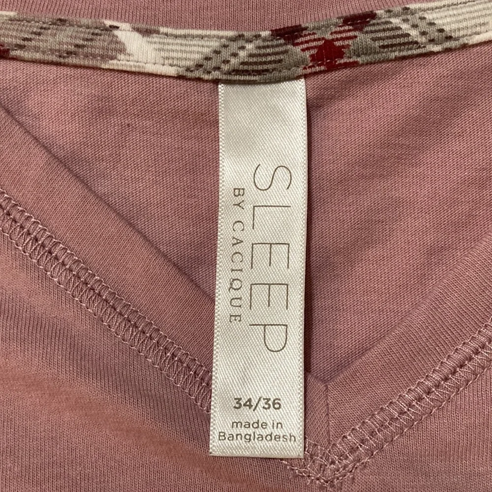 Sleep by Cacique Lavender 3/4 Sleeve Sleep PJ Top Size 34/36